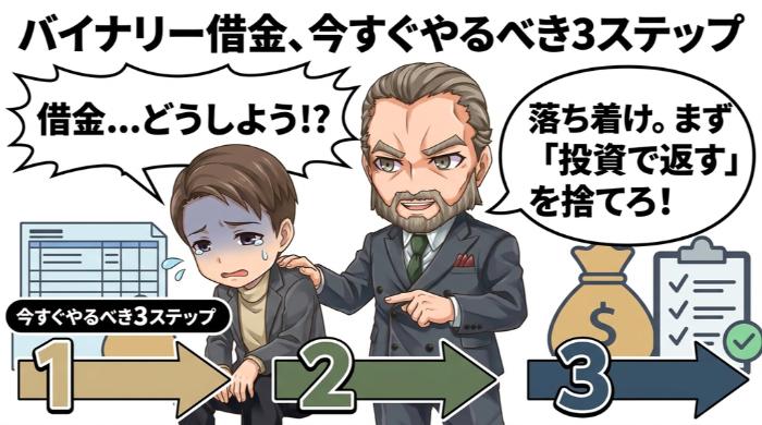 バイナリーオプションで借金したらどうする？今すぐやるべき3ステップ
