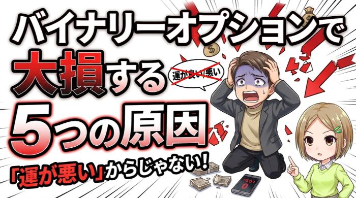 バイナリーオプションで大損する5つの原因