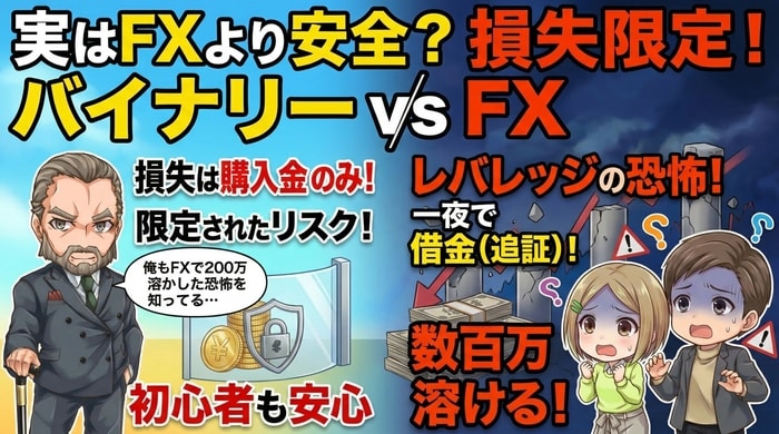 バイナリーオプションの仕組みとFXとの違い