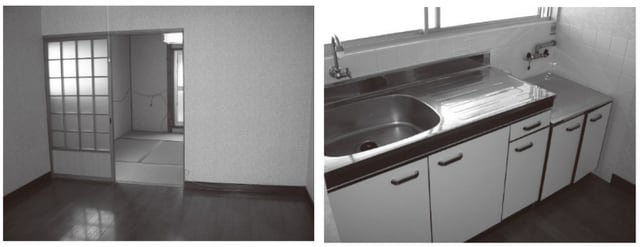 （実際に部屋を見に行ってみると・・・新品のキッチン！！お湯が出ない！