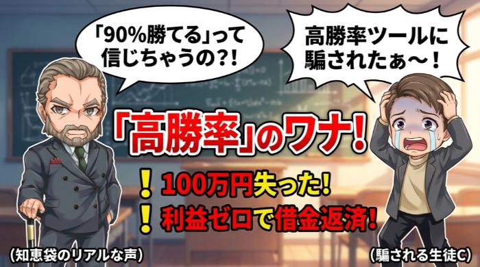 SNSの「勝率90％ツール」「高勝率レクチャー」の実態