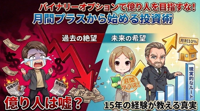 バイナリーオプションで億り人を目指すな！月間プラスから始める投資術