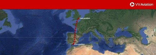 図6：ADS-Bの航跡の例