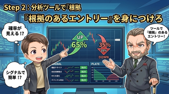 分析ツールで根拠のある取引を