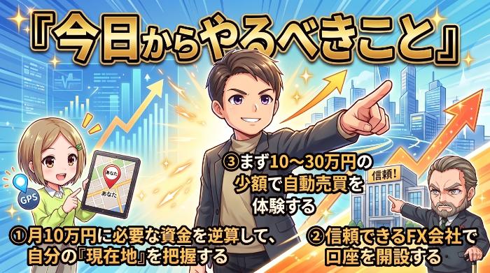 FX自動売買で月10万円を稼ぐために、今日からやるべきこと