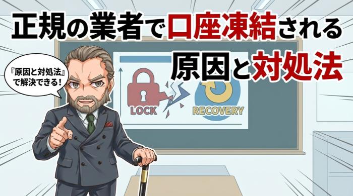 正規の業者で口座凍結される原因と対処法