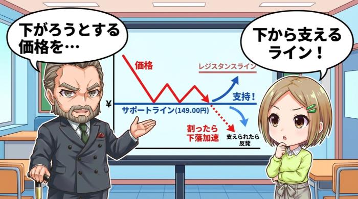 サポートライン（下値支持線）とは