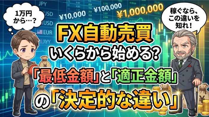 FX自動売買いくらから始める？【初心者必見】最低金額と適正金額の決定的な違い