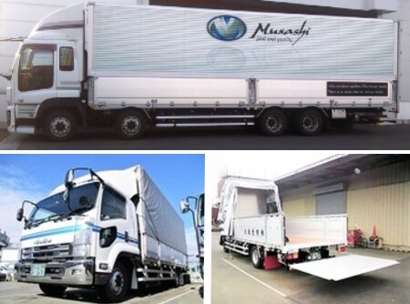 上段：10トン大型車 下段：7トン幌エアサスゲート車（増トン車）