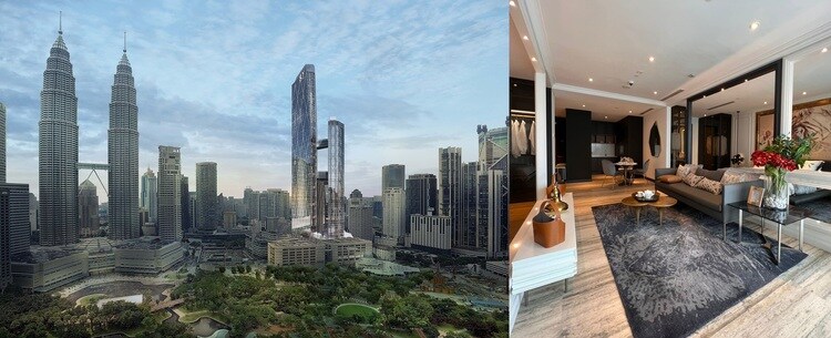 左/SO ソフィテル レジデンスの外観　右/SO ソフィテル レジデンス (室内イメージ）