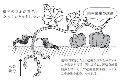 ［図表］ツル（経費）と実（成長）の関係