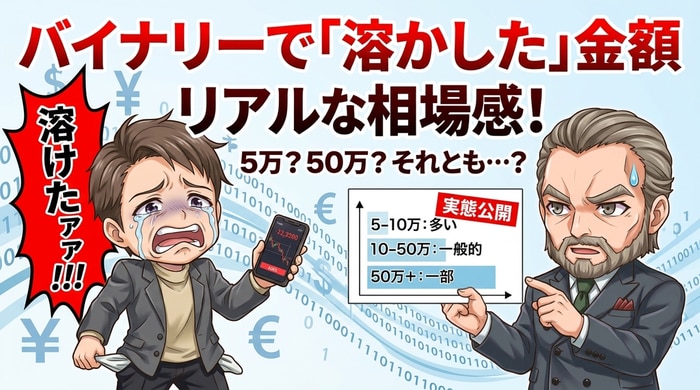 バイナリーオプションで溶かしたリアルな金額