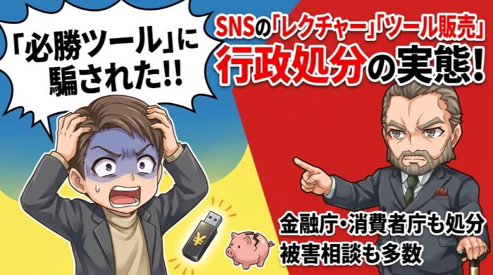 SNSの「レクチャー」「ツール販売」。金融庁も消費者庁も処分を出している実態