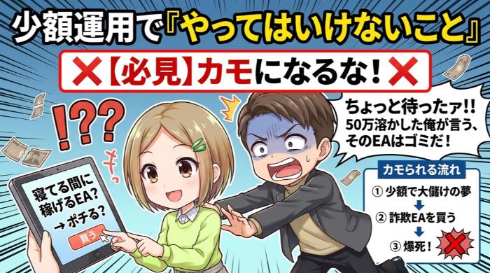 少額運用で「やってはいけないこと」リスト