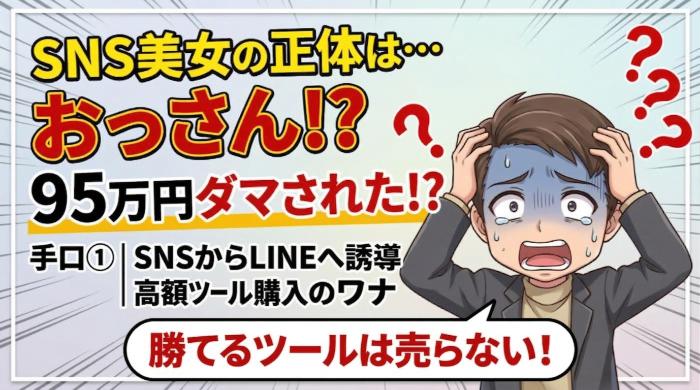 SNS勧誘→LINE誘導→高額ツール購入