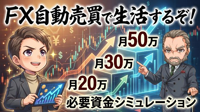 FX自動売買で生活するぞ！月20万・30万・50万の必要資金シミュレーション 