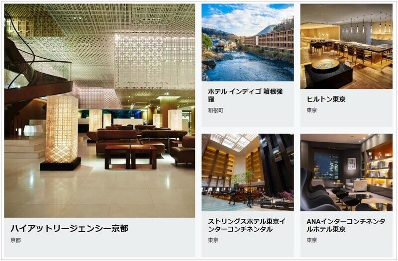 ザ・ホテル・コレクションの実際の画面