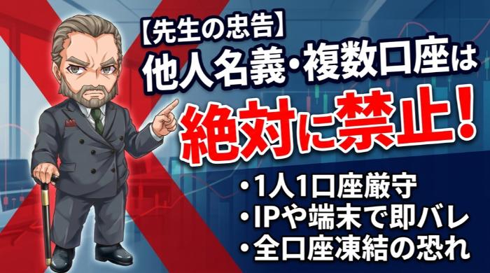 複数口座の開設・他人名義口座の利用