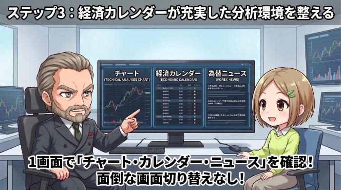経済カレンダーが充実した分析環境を整える