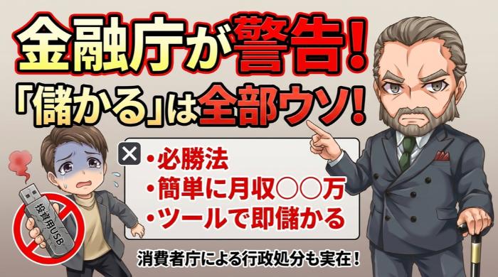 金融庁が明確に警告している「儲かる」勧誘の実態