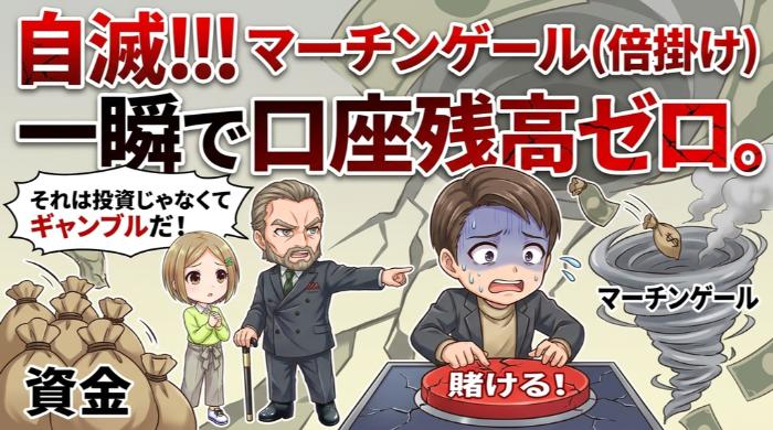 マーチンゲール（倍掛け）で自滅する