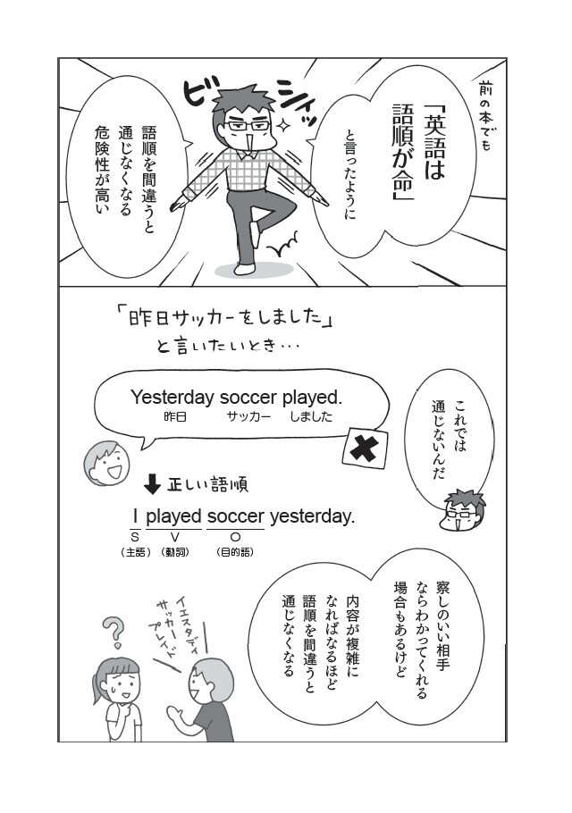 フクチマミ・高橋基治著『マンガでおさらい中学英語 英会話スタート編』(KADOKAWA)より