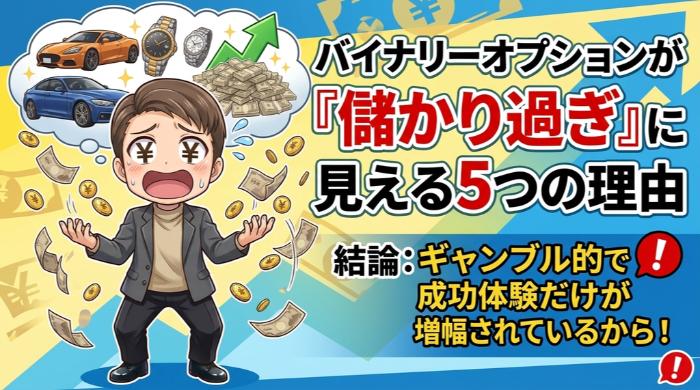 バイナリーオプションが「儲かりすぎ」に見える5つの理由