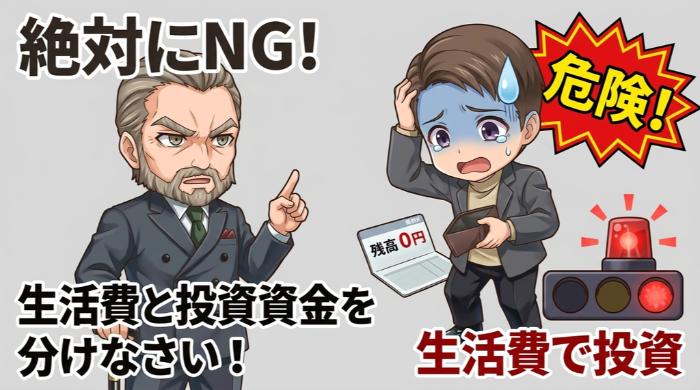 生活費と投資資金を分けていない人