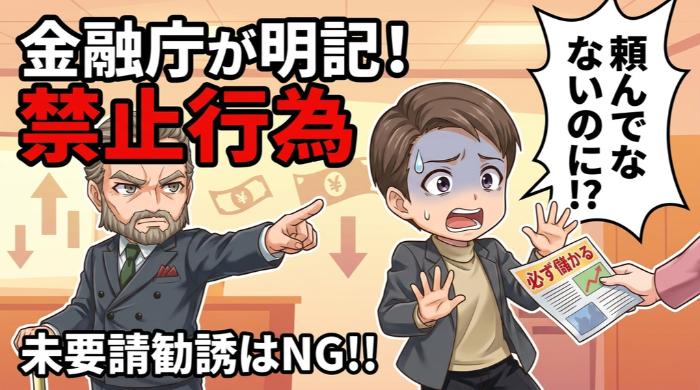 金融庁が明確に禁止している勧誘行為とは