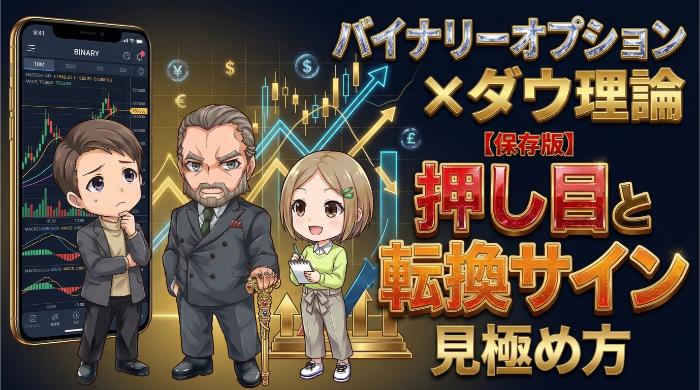 バイナリーオプション×ダウ理論【保存版】押し目と転換サインの見極め方