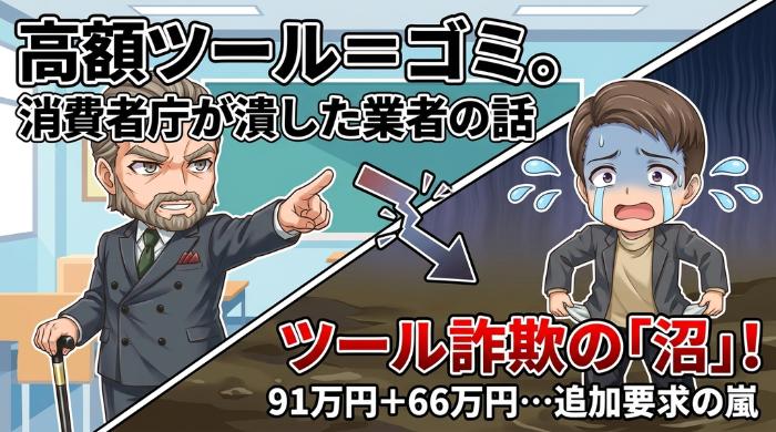 高額ツール＝ゴミ。消費者庁が実際に潰した業者の話