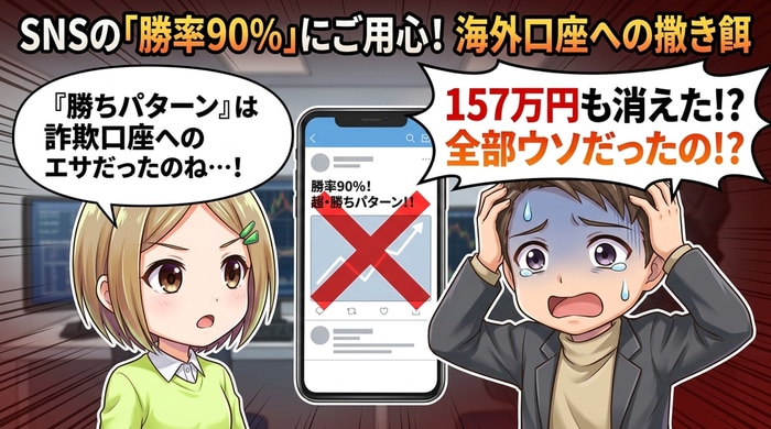 SNSの勝率90%の勝ちパターンは詐欺への入り口