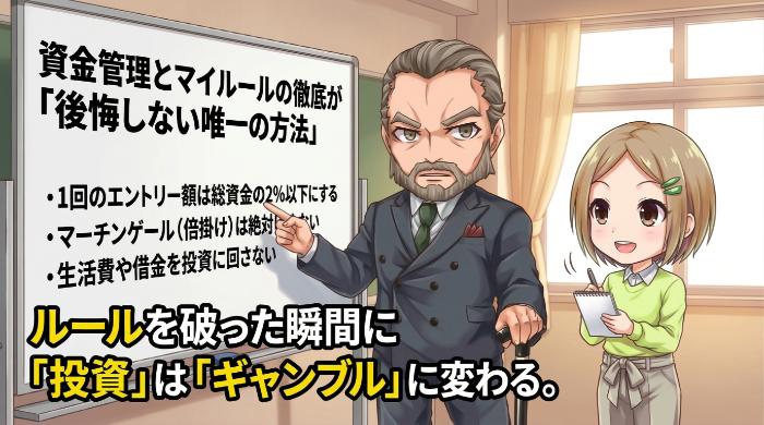 資金管理とマイルールの徹底が「後悔しない唯一の方法」 