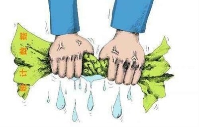 ［図表5］「挤水」の動きを揶揄する中国地元サイト （注）左端に「統計数字」の文字が見える。 出典：2018年1月21日付簡書コム