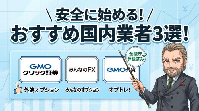 バイナリーオプションに強い、安心の国内FX会社