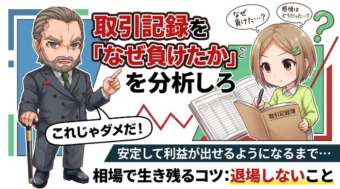 取引記録をつけて「なぜ負けたか」を分析しろ
