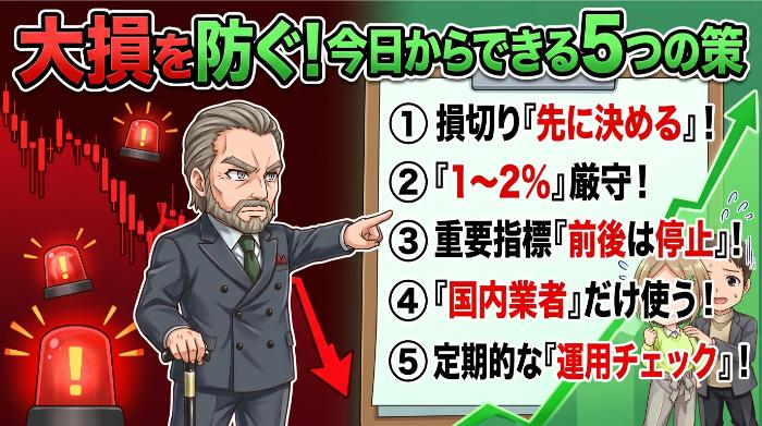 大損を防ぐために今日からできる5つの具体策