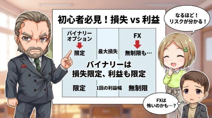 バイナリーオプションとFXの違いを初心者向けに解説