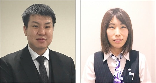 左：アイケンジャパン東京本社長内山 裕文さん　右：アイケンジャパン東京本社管理部係長金井 彩さん