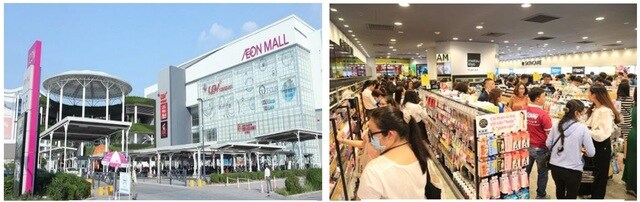 （図表左）ハイフォン市のイオンモール （図表右）ホーチミン市のマツモトキヨシ