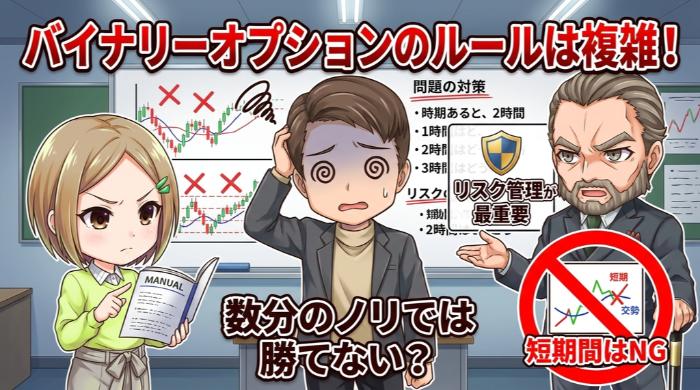 バイナリーオプション特有のルールとの不一致
