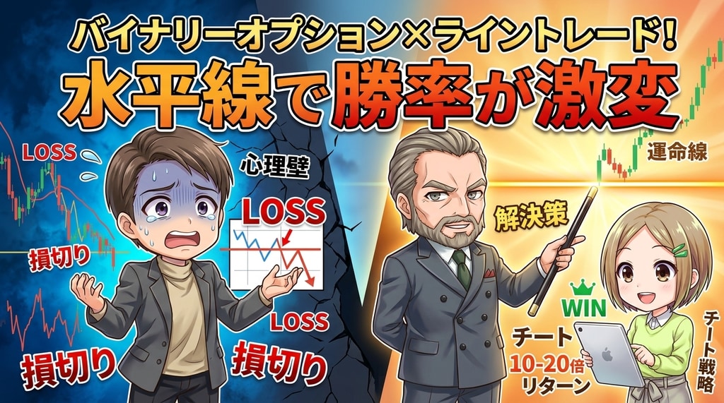バイナリーオプション×ライントレード！水平線で勝率が激変