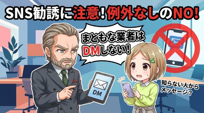 LINE・SNSで突然勧誘してくる