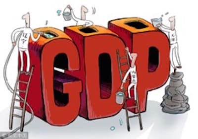 ［図表2］GDP水増しを揶揄する中国地元サイト （注）2017年1月に遼寧省、18年1月に内蒙古、天津が相次いでGDP水増し（注水）を認めたことを揶揄。 （出所）2018年1月21日付捜狐より転載