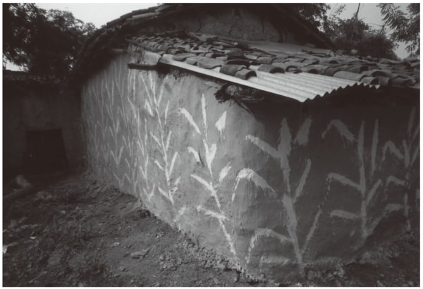 ベナレスにある農家の泥でできたような家