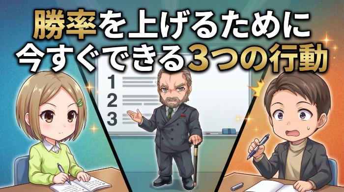 勝率を上げるために今すぐできる3つの行動
