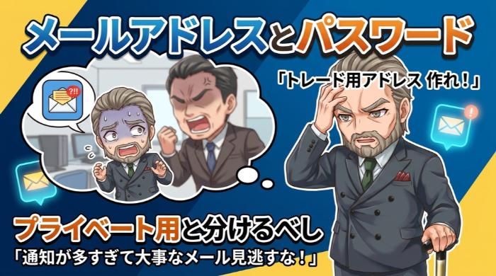 メールアドレスとパスワード