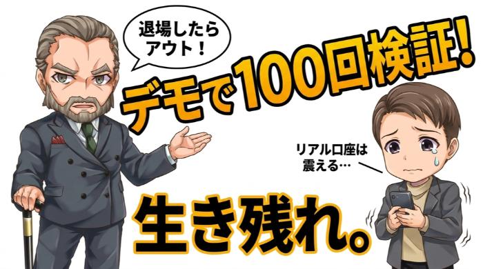検証 ── デモトレードで自分のルールを最低100回試す