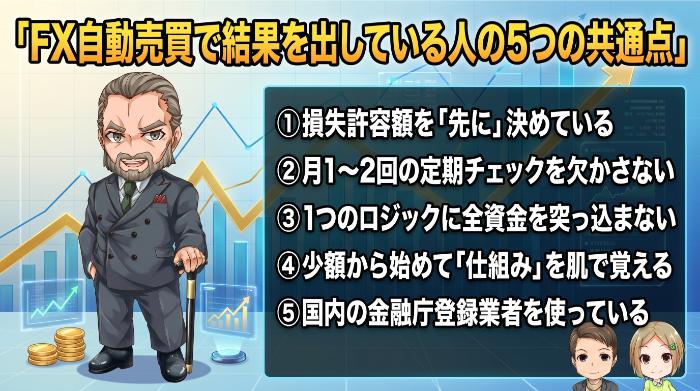 FX自動売買で「結果を出している人」の5つの共通点