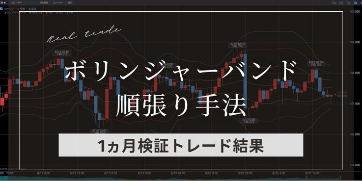 FXボリンジャーバンド順張り手法を約1ヶ月検証トレードしたら〇〇円の利益！